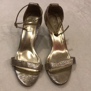 David’s Bridal Gold Colored Heels